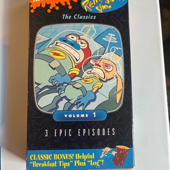 LOT of 3 Vtg Rare Ren & Stimpy Shows Nickelodeon VHS The Classics HTF TESTED - Picture 4 of 9